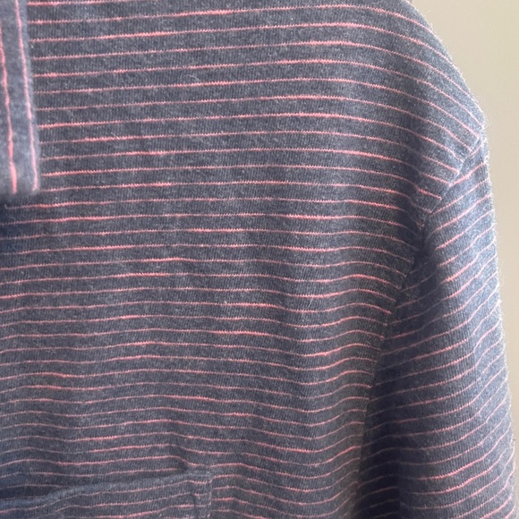 George Navy and Pink Striped Polo - Picture 3 of 4
